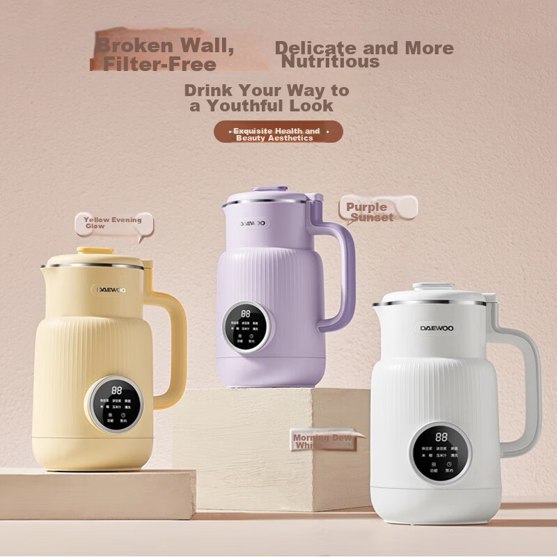 DAEWOO Blender, Home Use Quiet Soy Milk Maker, Fully Automatic Multi-Grain No-Co...