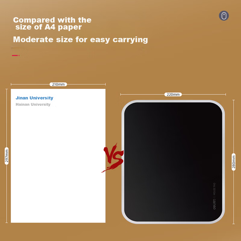 Deli Comfortable And Wear-Resistant Resin Mouse Pad, Office Computer Desk Pad, M...