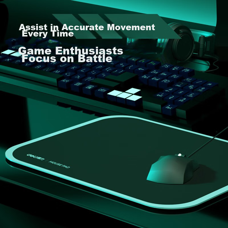 Deli Comfortable And Wear-Resistant Resin Mouse Pad, Office Computer Desk Pad, M...