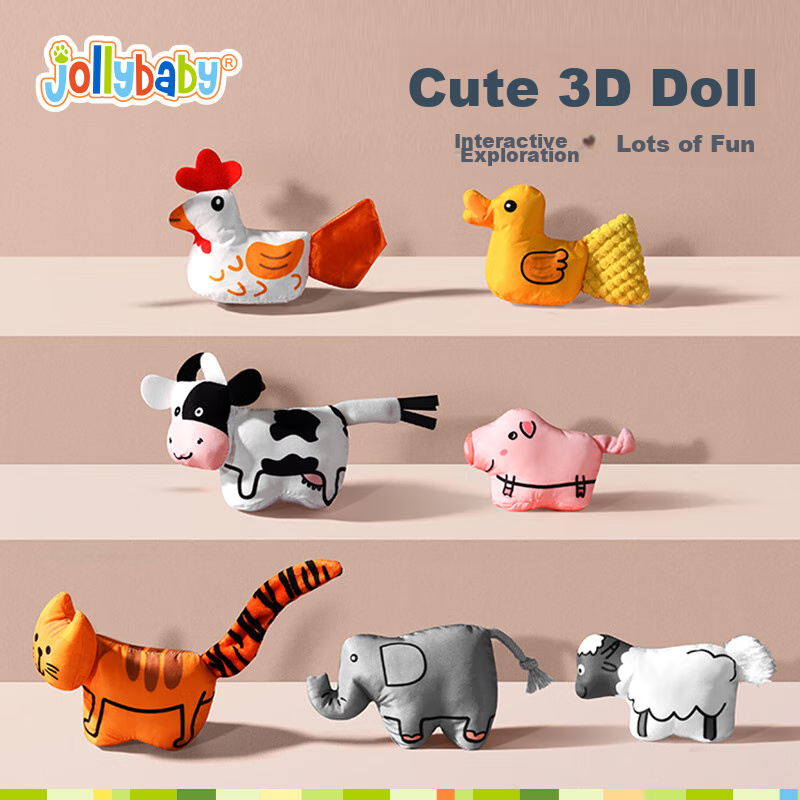 Jollybaby 0-1 Year Old Baby Touch And Feel 3D Cloth Book Gift Box, Early Educati...