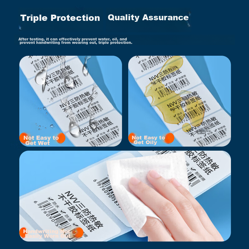 NVV Waterproof, Oil-Proof, And Heat-Resistant Thermal Label Printing Paper, 70x5...