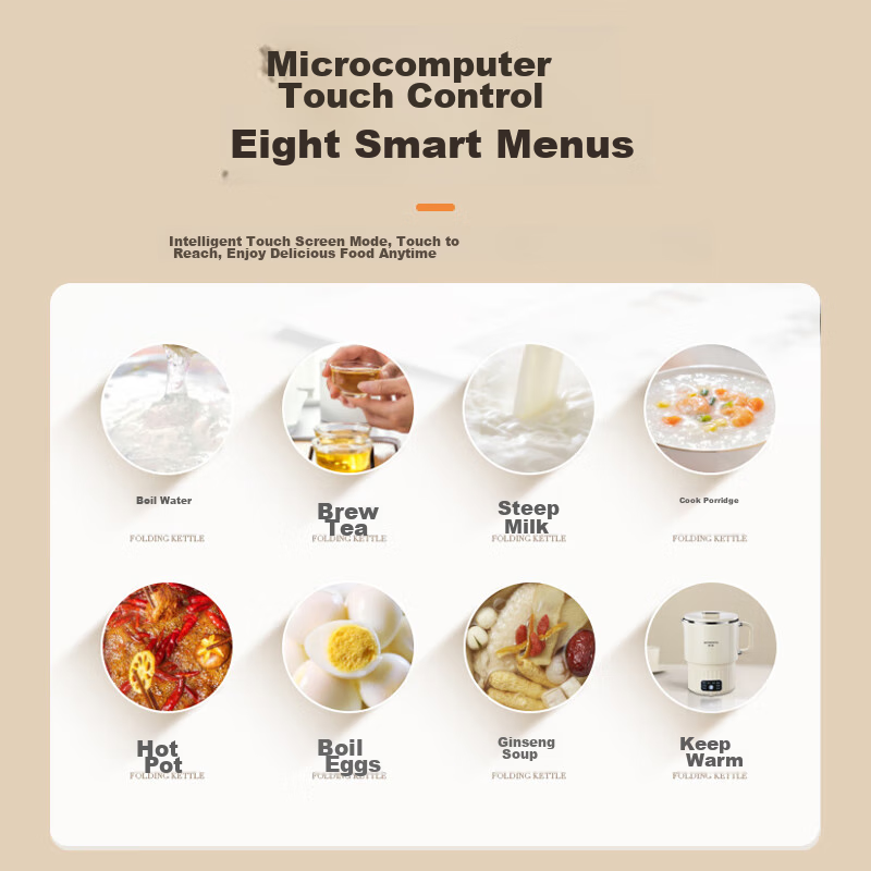 Skyworth [National Subsidy] Portable Folding Kettle, 304 Stainless Steel, for Tr...