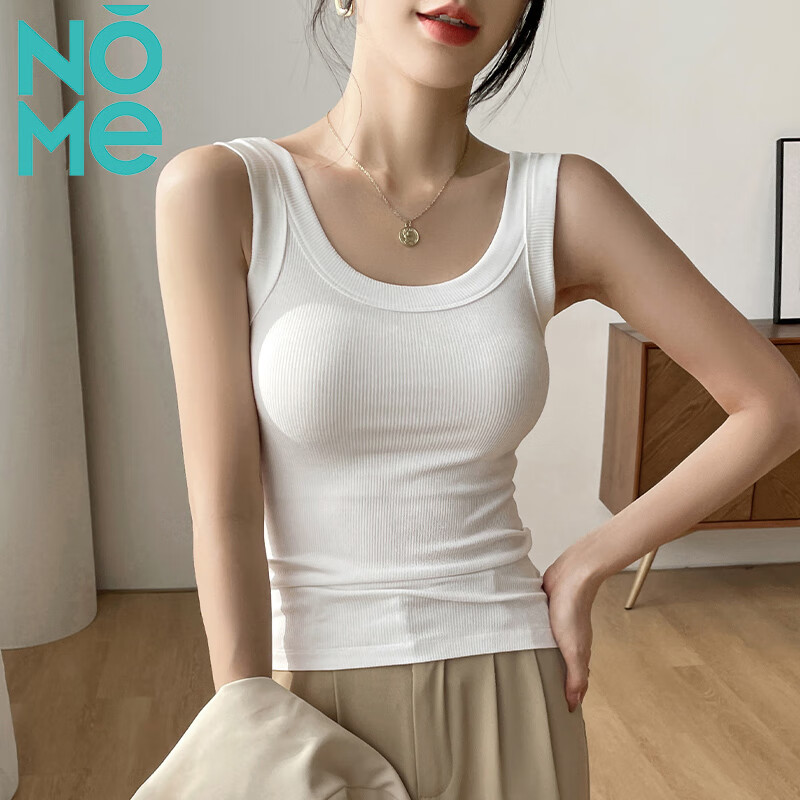 NOME NOME Women's Spaghetti Strap Tank Top Spring Summer New Ribbed Outer Wear I...