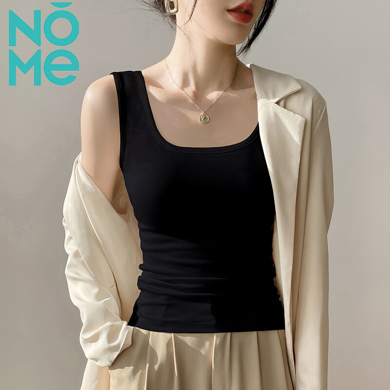 NOME NOME Women's Spaghetti Strap Tank Top Spring Summer New Ribbed Outer Wear I...