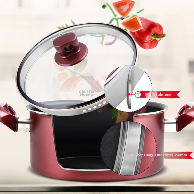 Chuidahuang Non-Stick Soup Pot, Easy-Clean Pot for Stewing, Cooking Porridge, So...