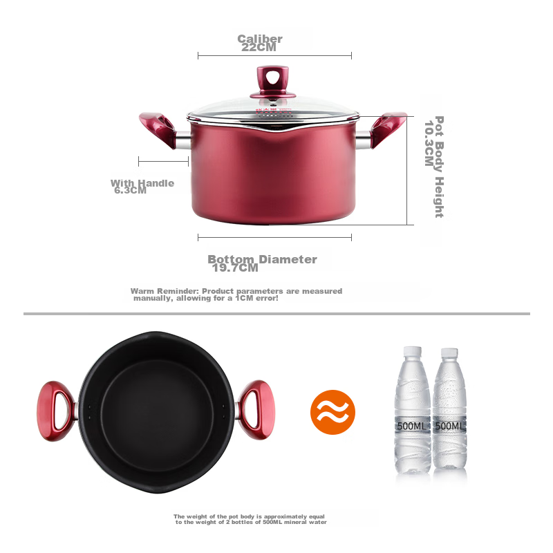 Chuidahuang Non-Stick Soup Pot, Easy-Clean Pot for Stewing, Cooking Porridge, So...