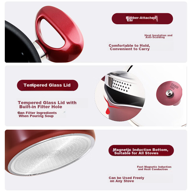 Chuidahuang Non-Stick Soup Pot, Easy-Clean Pot for Stewing, Cooking Porridge, So...