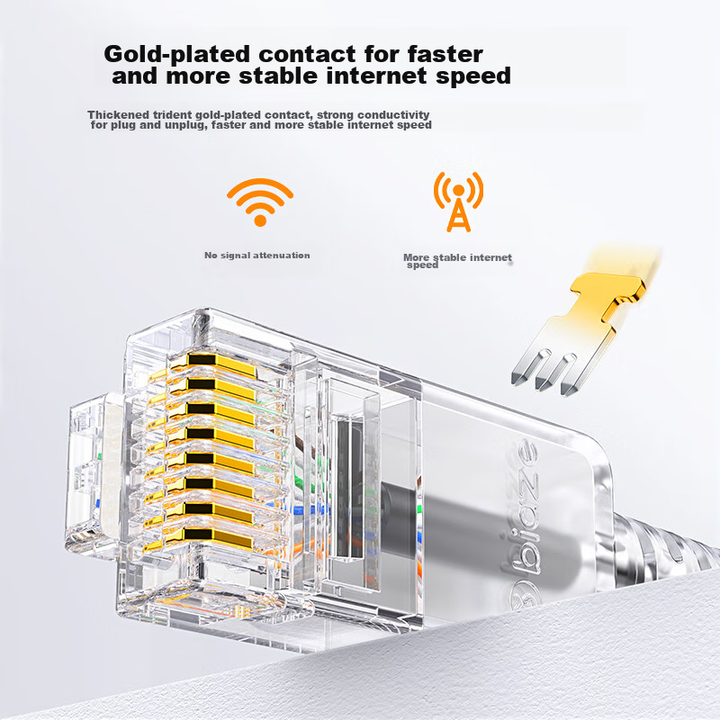 Biaze CAT6A Slim Ethernet Cable, Oxygen-Free Copper, 20 Meters, 10 Gigabit High-...