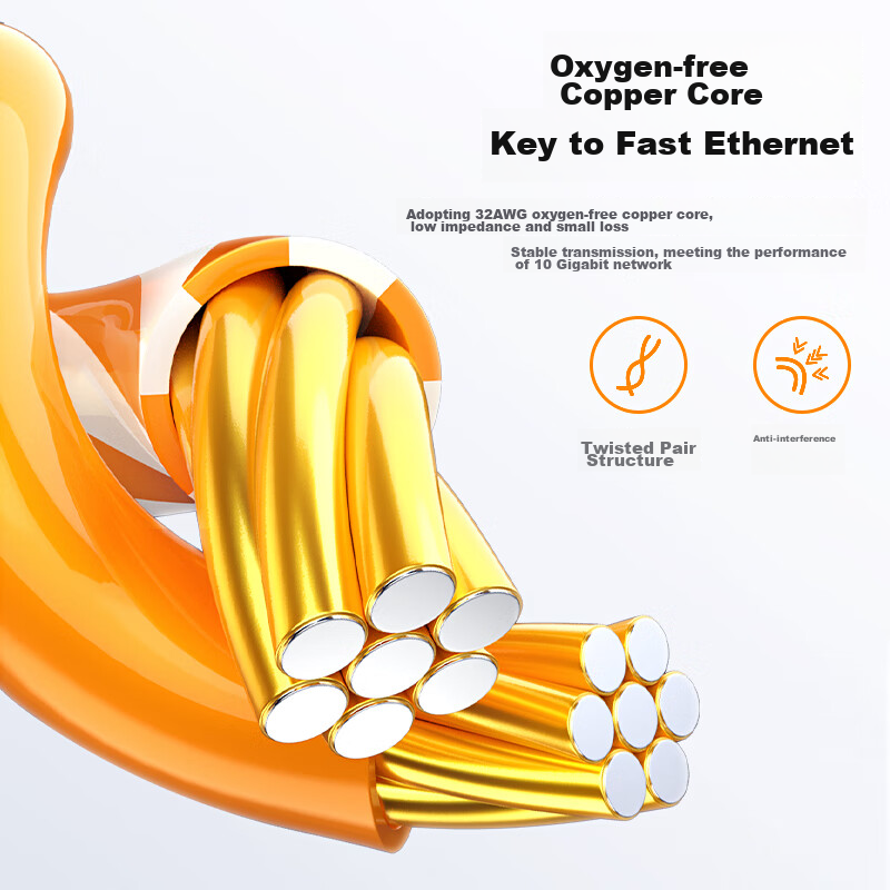 Biaze CAT6A Slim Ethernet Cable, Oxygen-Free Copper, 20 Meters, 10 Gigabit High-...