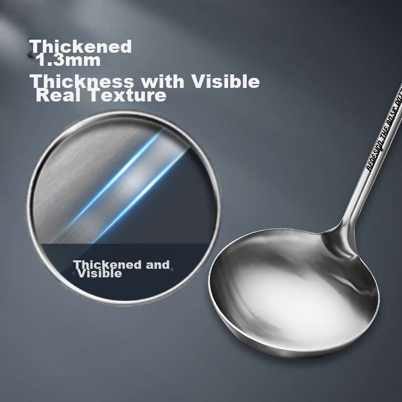 Chuidahuang Soup Ladle, 304 Stainless Steel, Thickened All-Steel Vacuum Handle,...