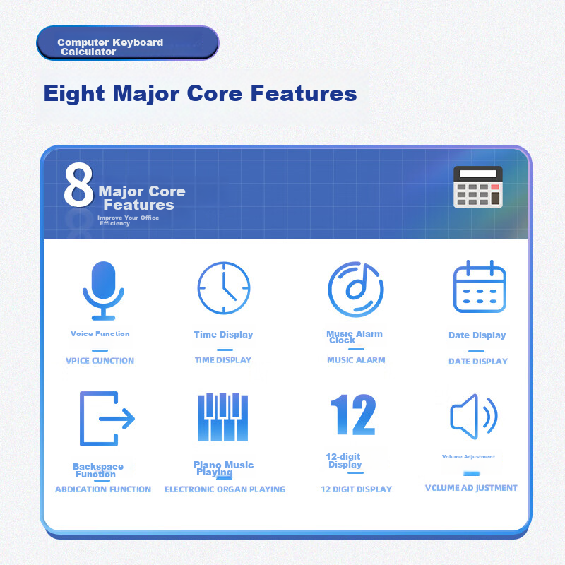 M&G Stationery Voice Calculator, Crystal Button Desktop Calculator, 12-Digit Lar...