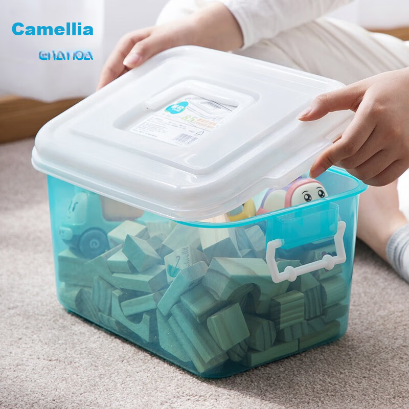 Camellia Storage Box, Plastic Container, Household Medicine Box, Portable Handhe...