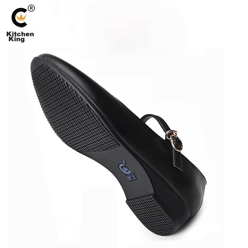 Chuwang Women's Flat Chef Shoes, Waiter Standing Work Shoes, Non-Slip Soft-Soled...