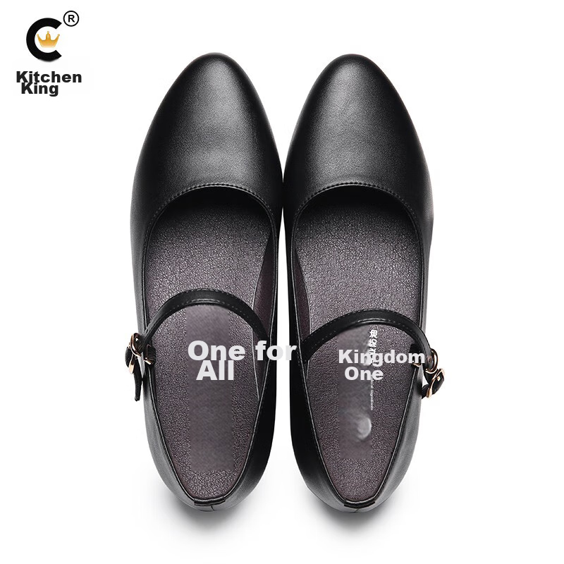 Chuwang Women's Flat Chef Shoes, Waiter Standing Work Shoes, Non-Slip Soft-Soled...