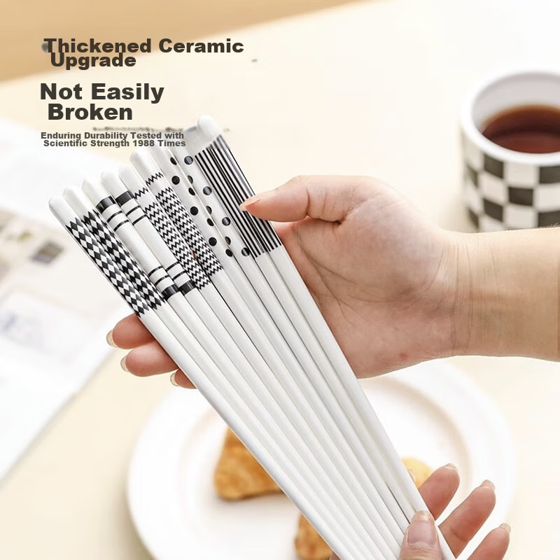 Dipuer Ceramic Chopsticks, Household Anti-Mold And Moisture-Proof Chopsticks, Hi...