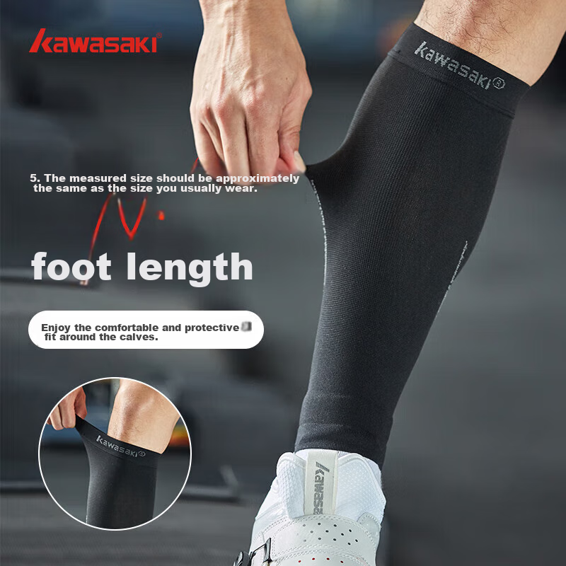 Kawasaki Sports Leg Guards, Running Fitness Compression Socks, Basketball Footba...
