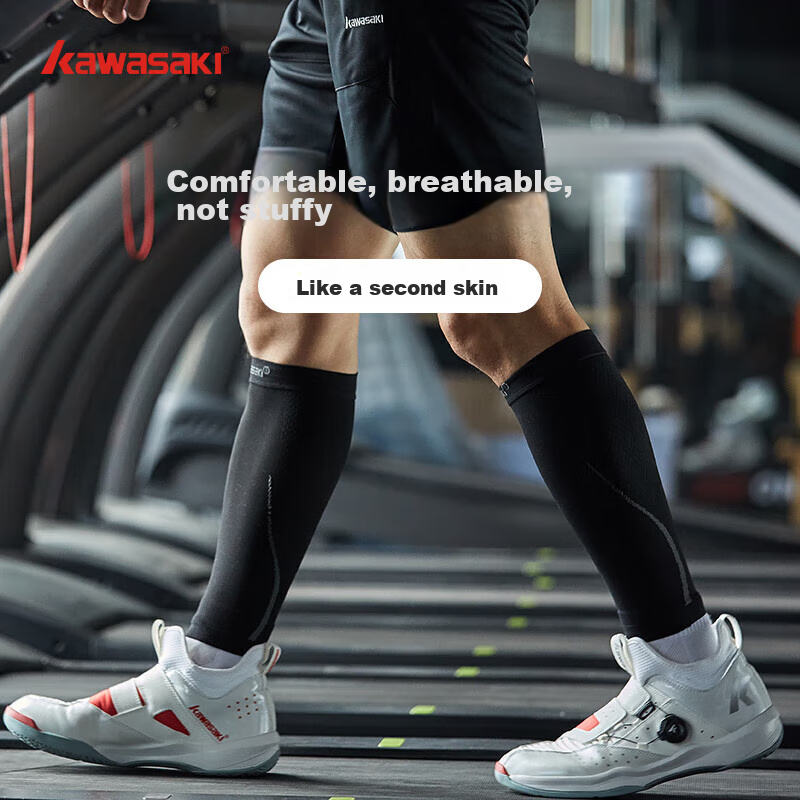 Kawasaki Sports Leg Guards, Running Fitness Compression Socks, Basketball Footba...