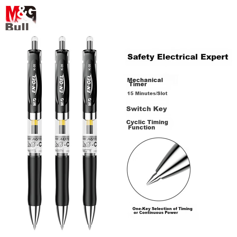 Chenguang (M&G) K35 Retractable Gel Pen, Student 0.5mm Black Pen, Signature Pen,...
