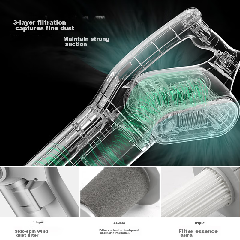 Deerma Push-Pole Carpet Dual-Use Compact Powerful Vacuum Cleaner, High Suction P...