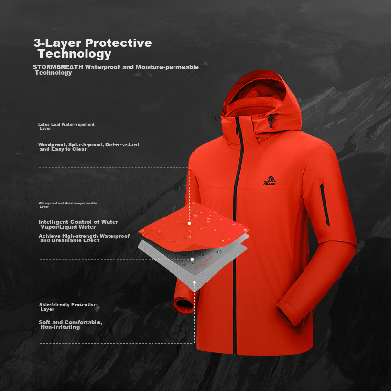 Pelliot [Zhuifeng] 3-In Waterproof Jacket for Men And Women, Outdoor Spring And...