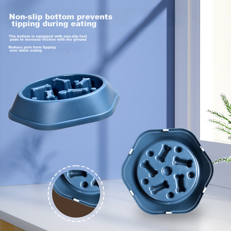 Bowchiduo Slow Feeding Bowl [Anti-Spill] Anti-Choking Slow Feeding Bowl Cat Food...