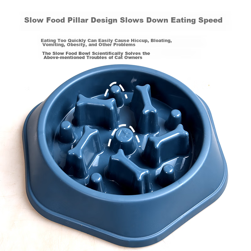 Bowchiduo Slow Feeding Bowl [Anti-Spill] Anti-Choking Slow Feeding Bowl Cat Food...