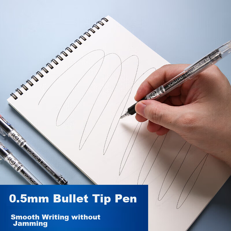 Chenguang (M&G) Erasable Gel Pen, 0.5mm, Black Bullet Tip, Signature Pen, Pull-C...