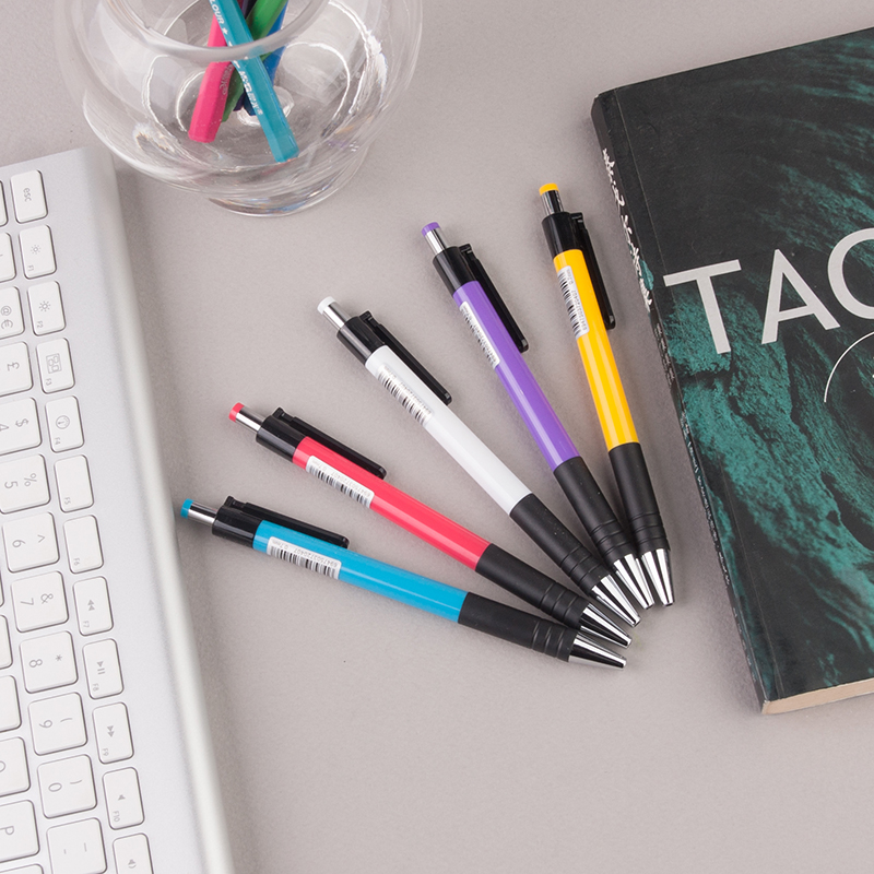 M&G (M&G) Stationery 0.7mm Blue Classic Click Ballpoint Pen Office Bullet Head A...