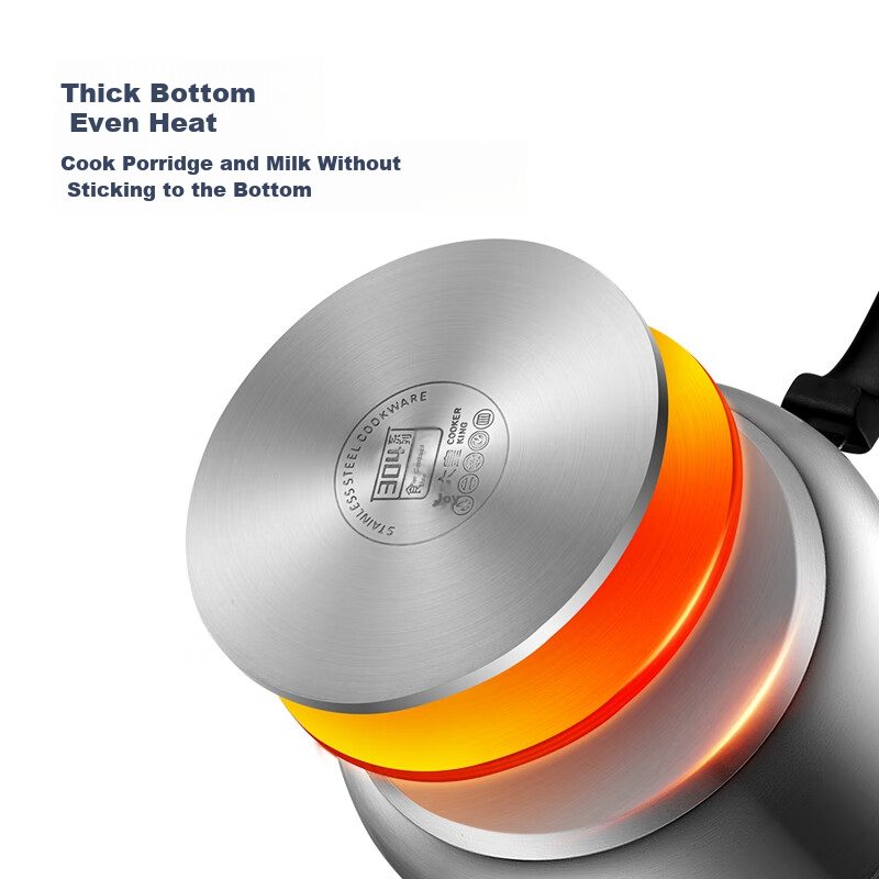 Chuidahuang Milk Pot, 304 Stainless Steel Small Soup Pot, 18cm, Non-Coated Noodl...