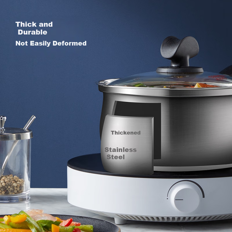 Chuidahuang Milk Pot, 304 Stainless Steel Small Soup Pot, 18cm, Non-Coated Noodl...