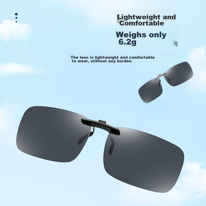 CUTRAN Sunglasses Clip-On, Ultra-Light Polarized Sunglasses Clip for Nearsighted...