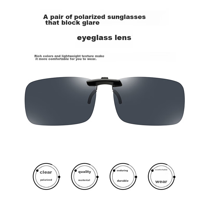 CUTRAN Sunglasses Clip-On, Ultra-Light Polarized Sunglasses Clip for Nearsighted...