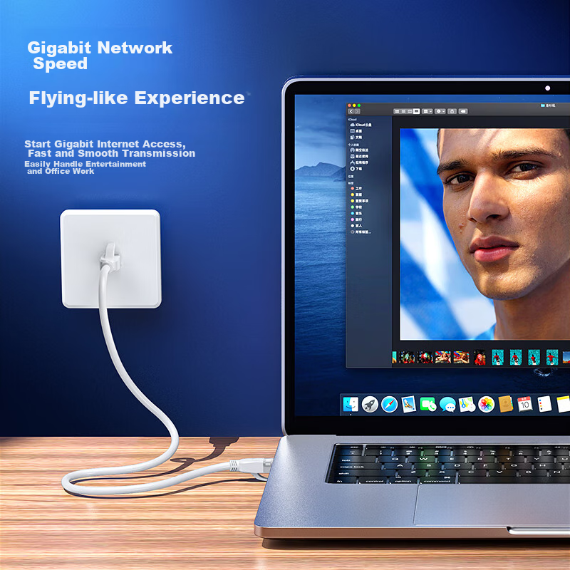 Biaze CAT6 Ethernet Cable, 3 Meters White, Gigabit High-Speed Broadband Cable, C...