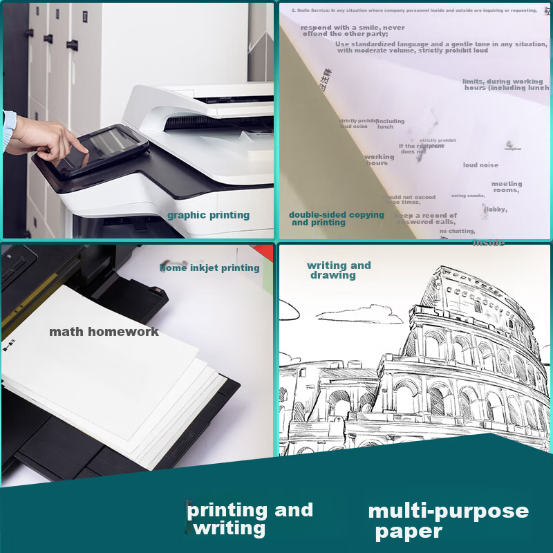 Deli Coral Sea A4 Printing Paper, 70g 500 Sheets*5 Packs Per Box, Double-Sided P...