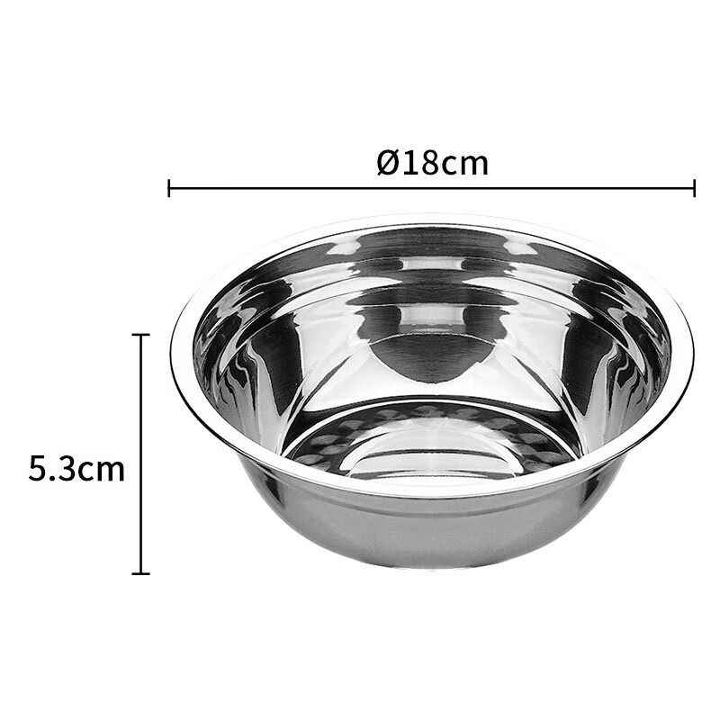 CHAHUA Premium Stainless Steel Bowl, Thickened Flat Bottom Soup Pot, Kitchen Mix...