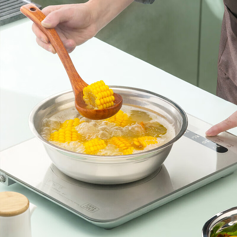 CHAHUA Premium Stainless Steel Bowl, Thickened Flat Bottom Soup Pot, Kitchen Mix...