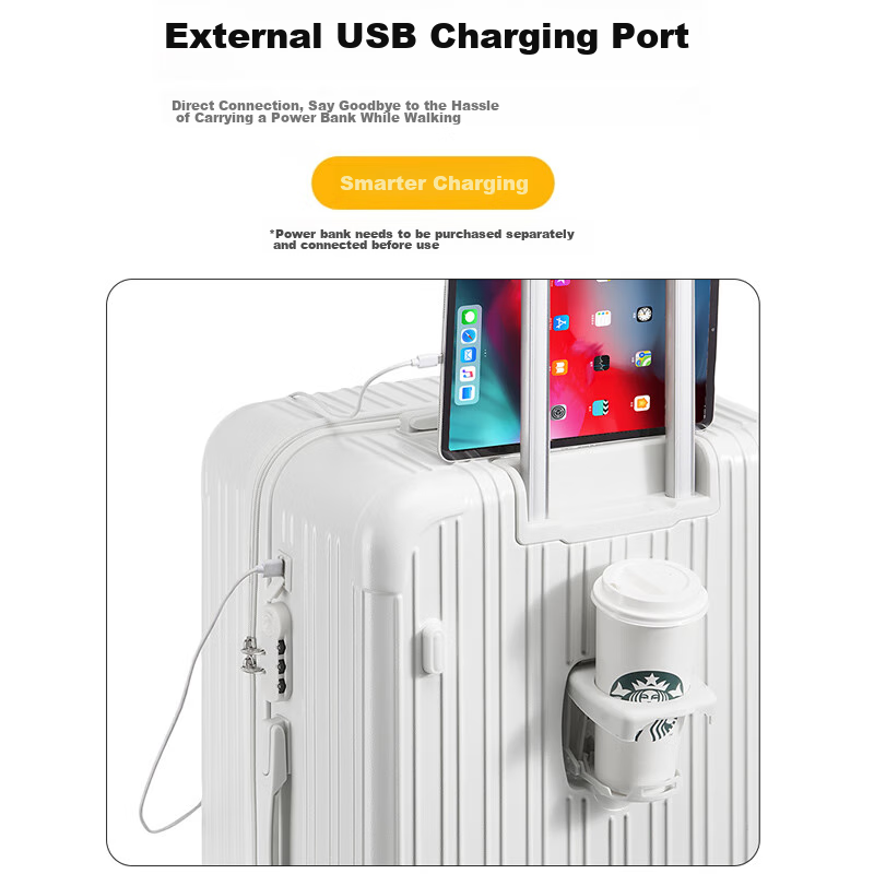 Paul Frank Large Capacity Suitcase for Women And Men, 24-Inch Quiet Spinner Whee...