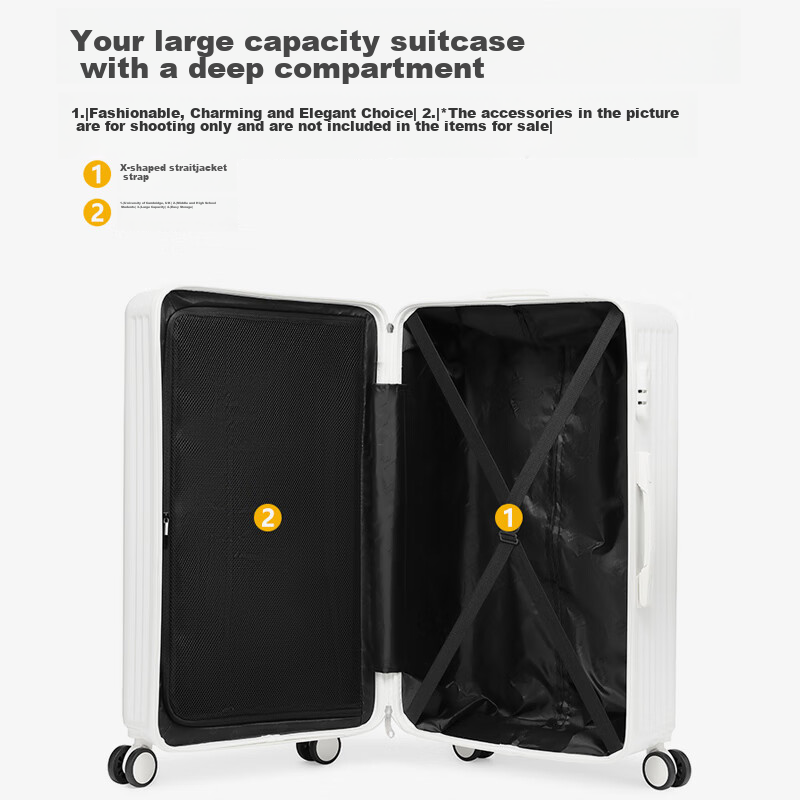 Paul Frank Large Capacity Suitcase for Women And Men, 24-Inch Quiet Spinner Whee...