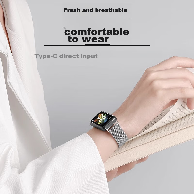 CHENSONG Compatible with Huawei Fitness Band 8/9/10 NFC Strap, Metal Magnetic Hu...