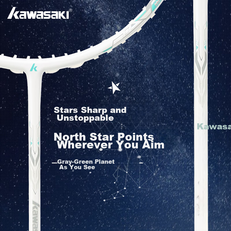 Kawasaki Full Carbon Badminton Racket, Single Racket, Professional Ultra-Light T...