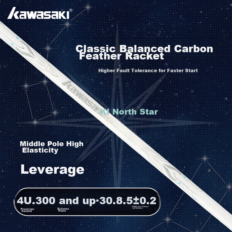 Kawasaki Full Carbon Badminton Racket, Single Racket, Professional Ultra-Light T...