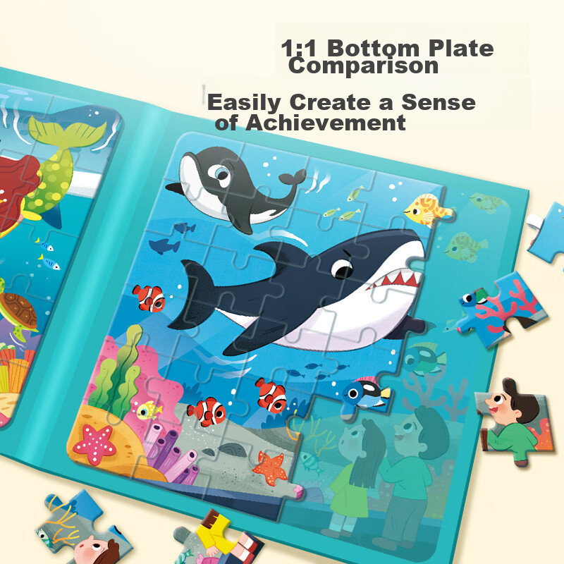 Dayan Xiaowa Zoo, 61-Piece 3-In Magnetic Puzzle, Magnetic Board Toy for Children...