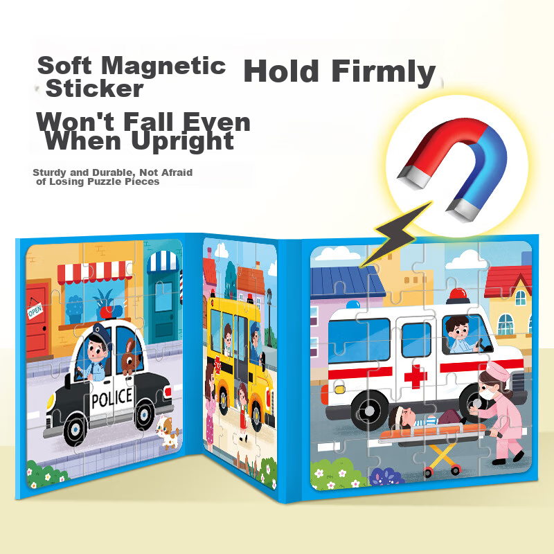 Dayan Xiaowa Zoo, 61-Piece 3-In Magnetic Puzzle, Magnetic Board Toy for Children...