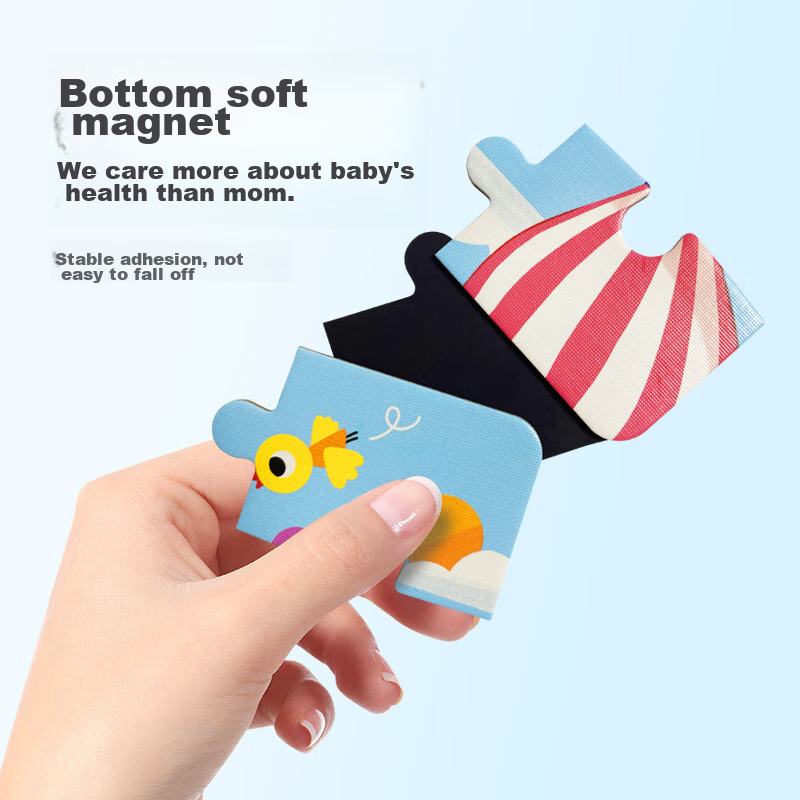 Big Eyes Little Baby Magical Animals, 48-Piece 3-In Magnetic Puzzle, Magnetic Bo...