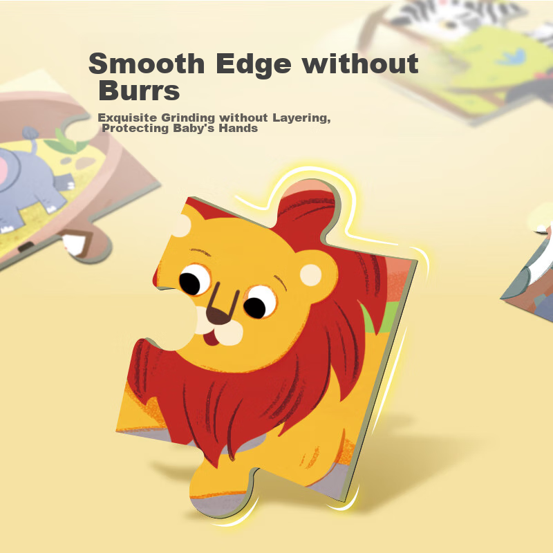 Big Eyes Little Baby Magical Animals, 48-Piece 3-In Magnetic Puzzle, Magnetic Bo...