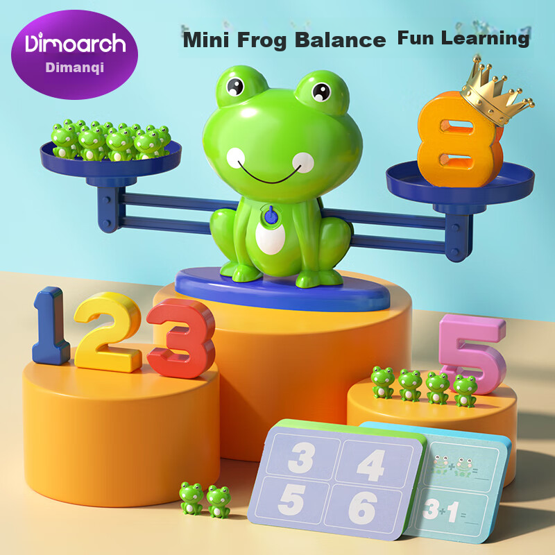 Dimanqi Children's Toy, Mini Frog Balance Scale, Educational Tool, Early Learnin...