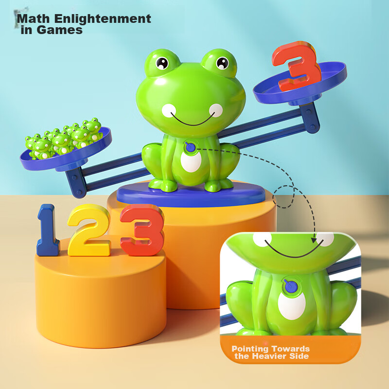 Dimanqi Children's Toy, Mini Frog Balance Scale, Educational Tool, Early Learnin...