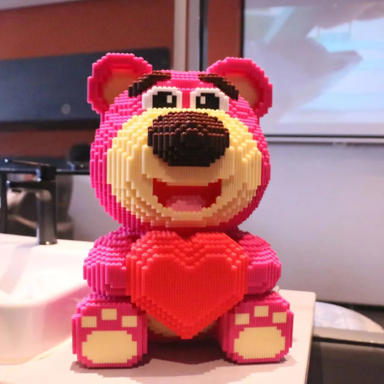 Dadao Extra Large Strawberry Bear Building Blocks Toy, Not Compatible with Lego,...