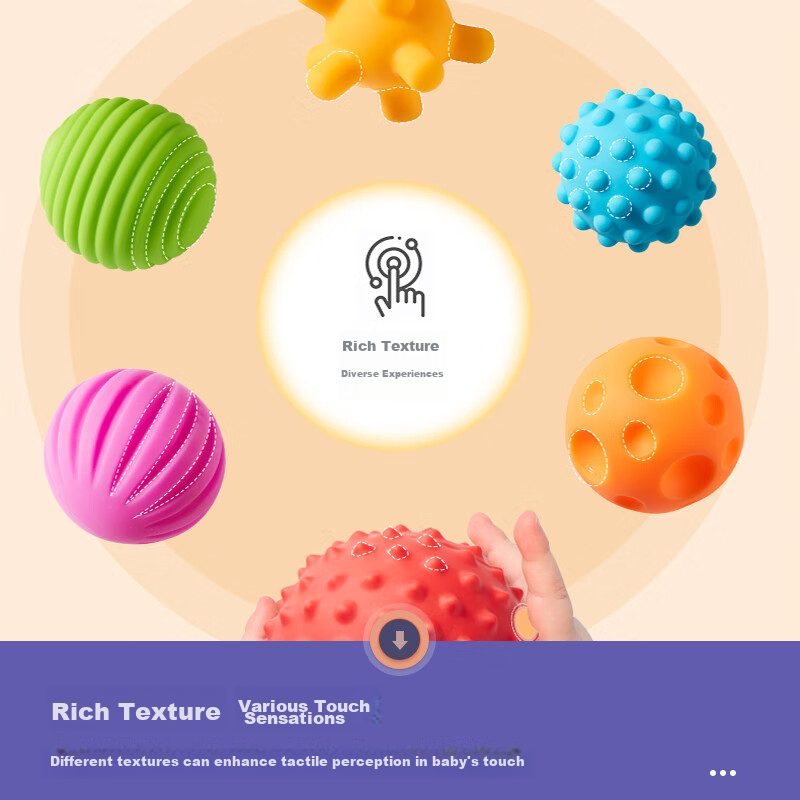 Dimanqi Baby Touch Ball, Sensory Integration Training, Newborn Hand Grasping Bal...