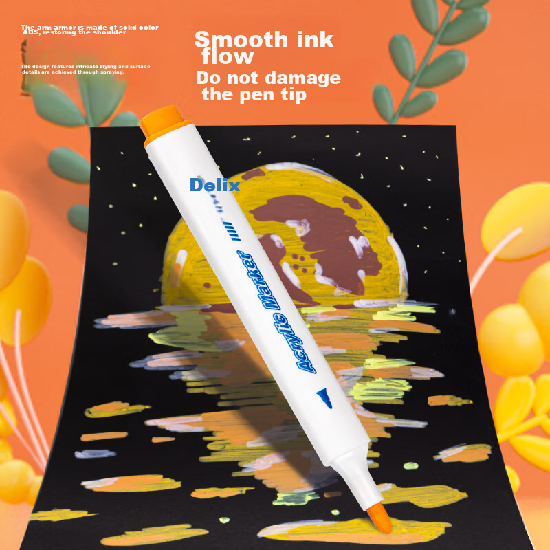 Deli Children's 36-Color Acrylic Markers, Drawing Pens, Art Supplies, Toys for B...